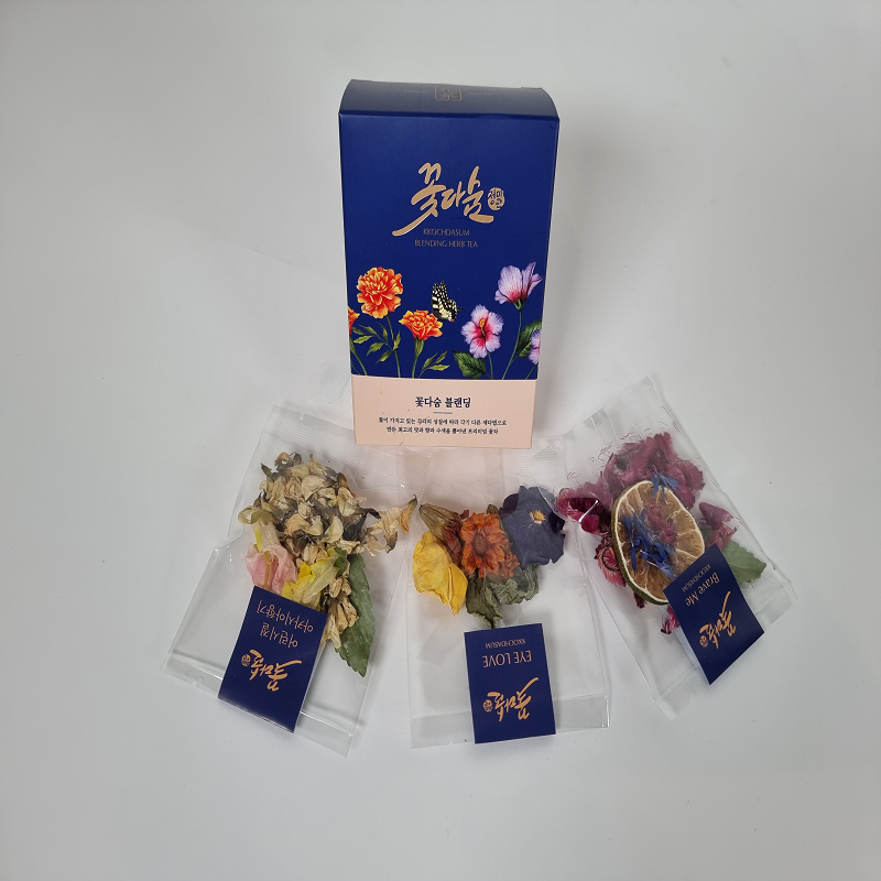 꽃다숨,꽃다숨 덖음수제 블랜딩꽃차 3종,  총8종 중 3종포장 발송