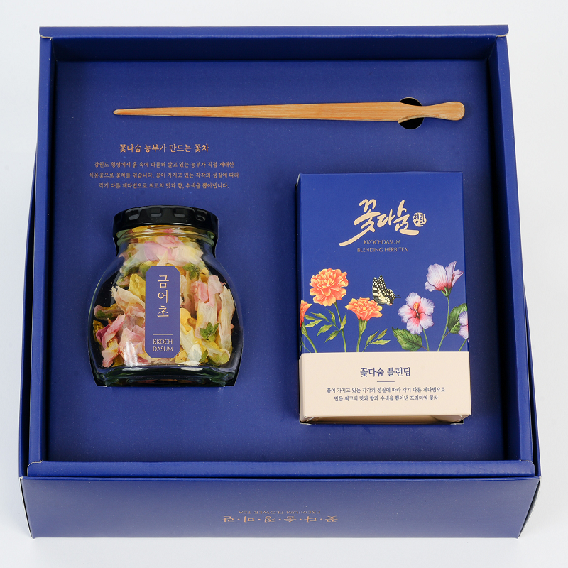 꽃다숨,덖음수제꽃차&블랜딩3종 선물세트