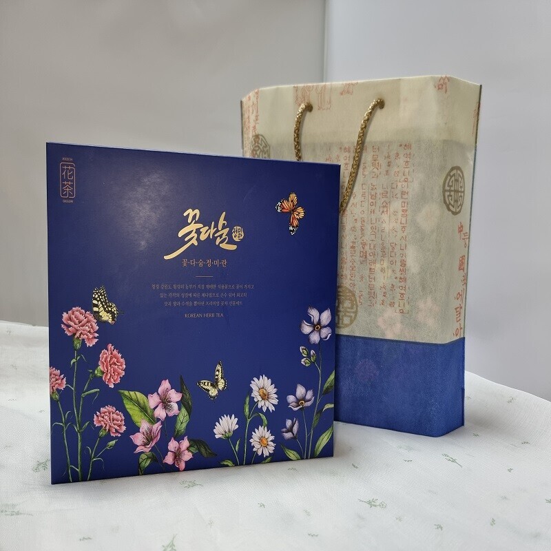 꽃다숨,덖음수제꽃차&블랜딩3종 선물세트